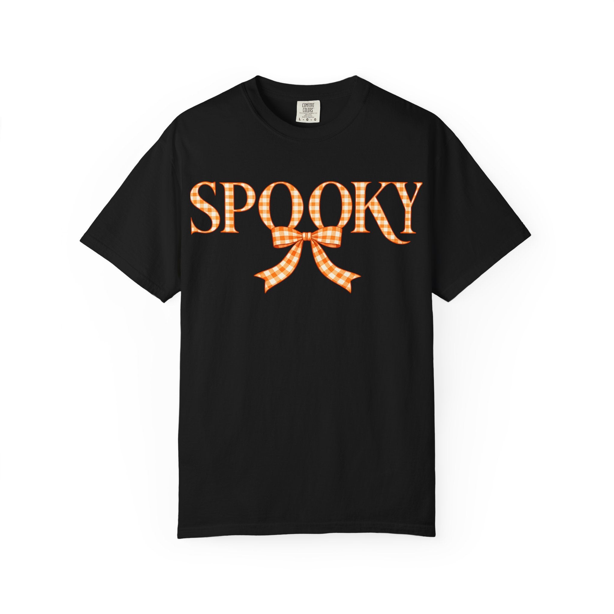 Spooky Gingham Bow T-Shirt — Halloween Graphic Tee