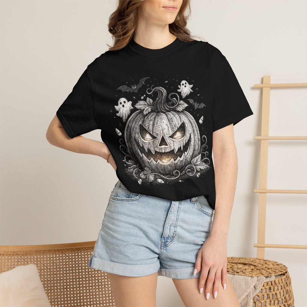 Halloween Pumpkin T-Shirt — Spooky Jack-O'-Lantern Design
