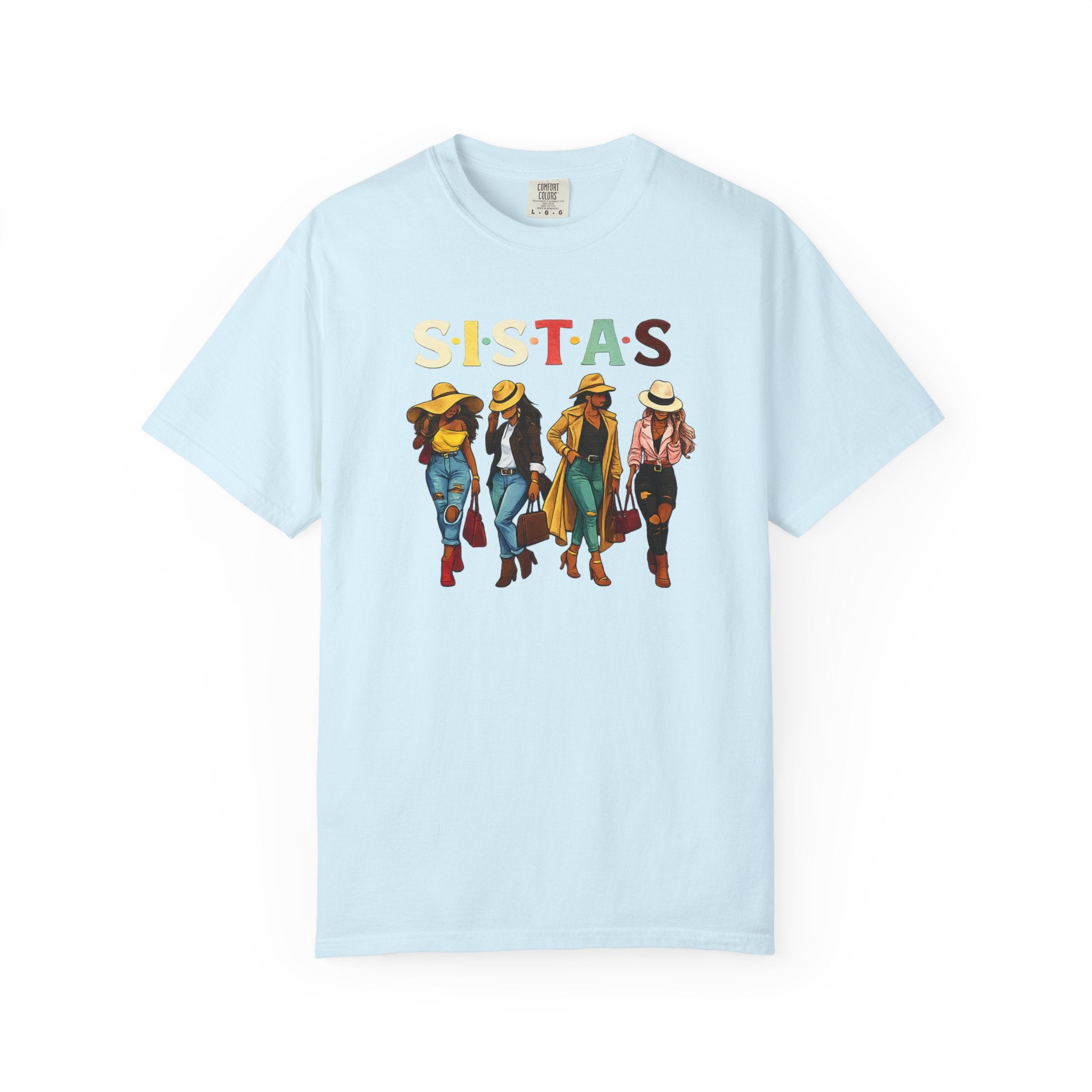 Sistas Graphic T-Shirt – Bold Sisterhood Women Walking Design