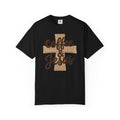 Coffee & Jesus T-Shirt — Christian Faith Graphic Tee with Cross
