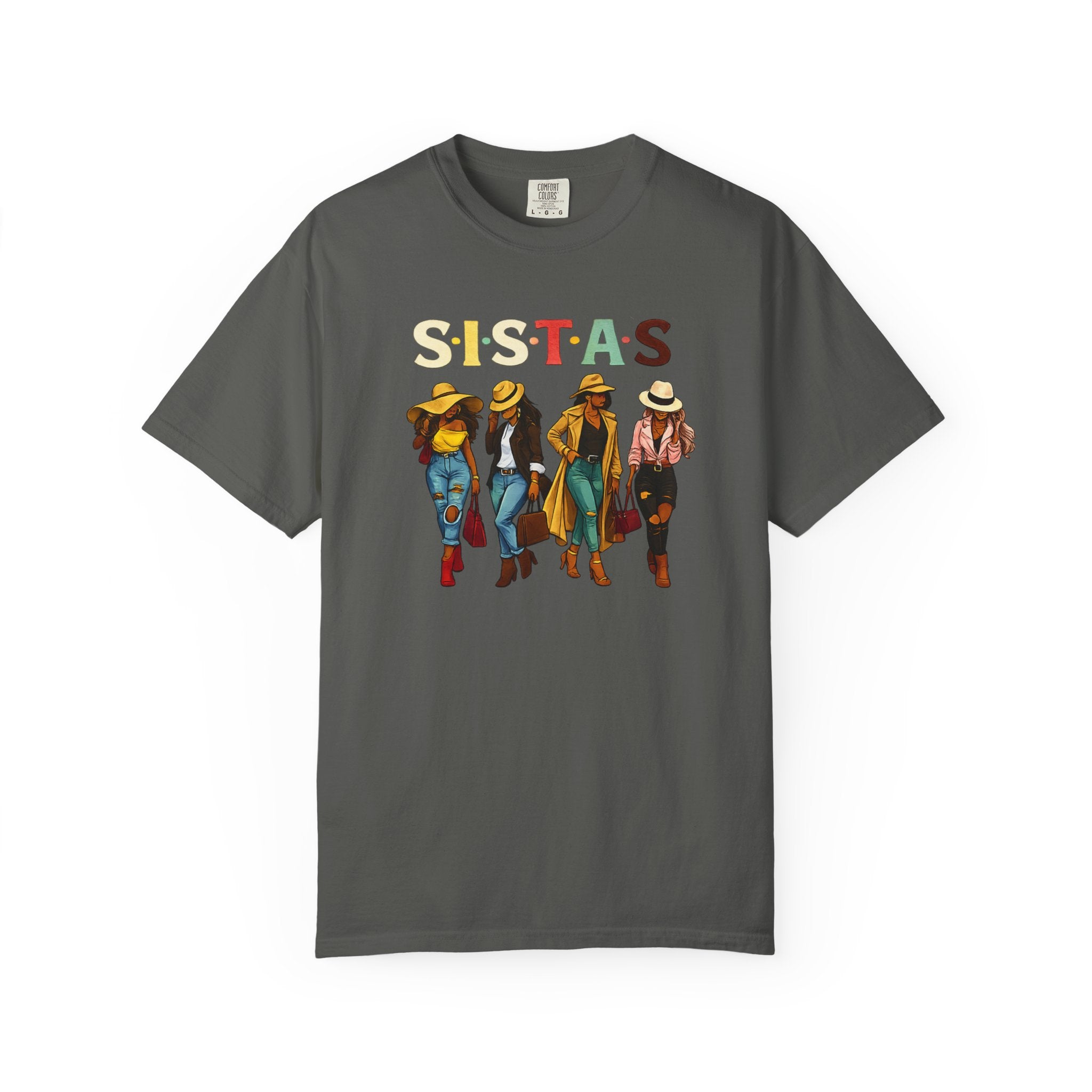Sistas Graphic T-Shirt – Bold Sisterhood Women Walking Design