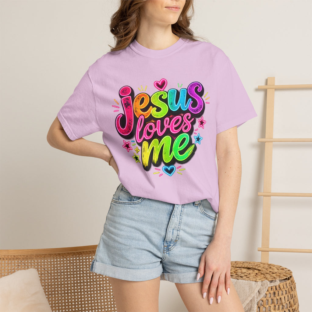 Jesus Loves Me Graphic T-Shirt — Colorful Faith Tee