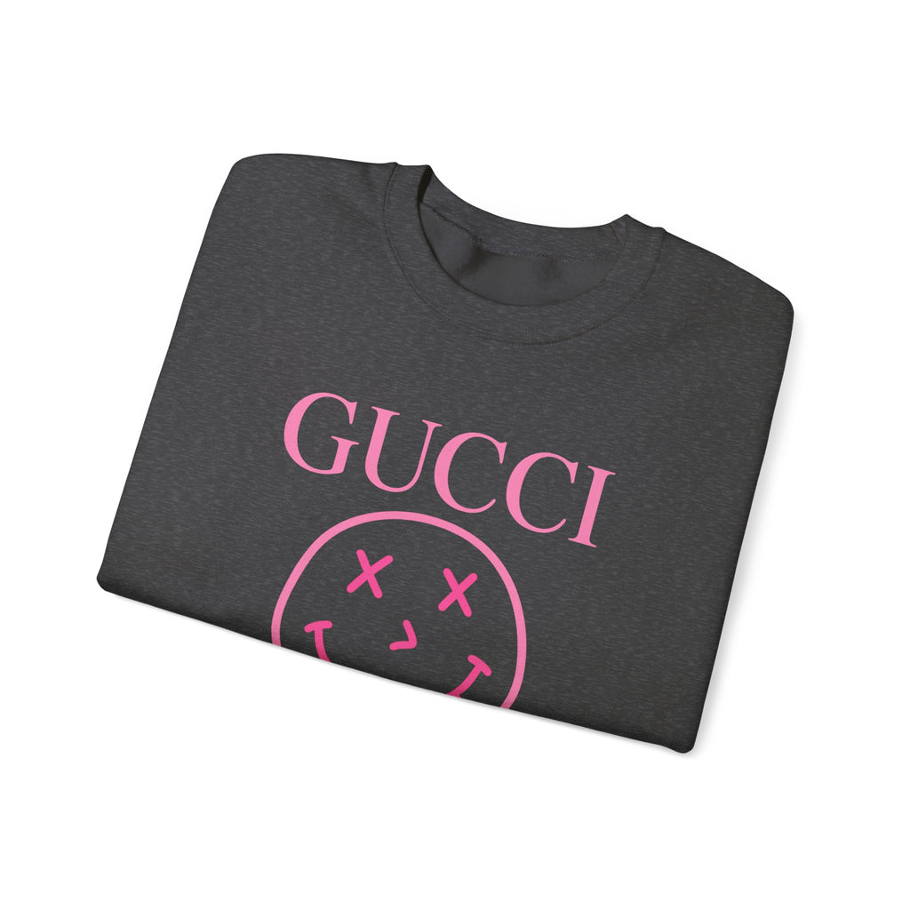Gucci Pink Smiley Crewneck Sweatshirt