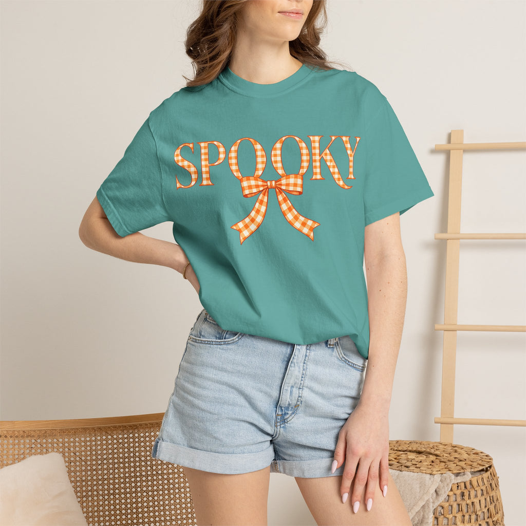 Spooky Gingham Bow T-Shirt — Halloween Graphic Tee