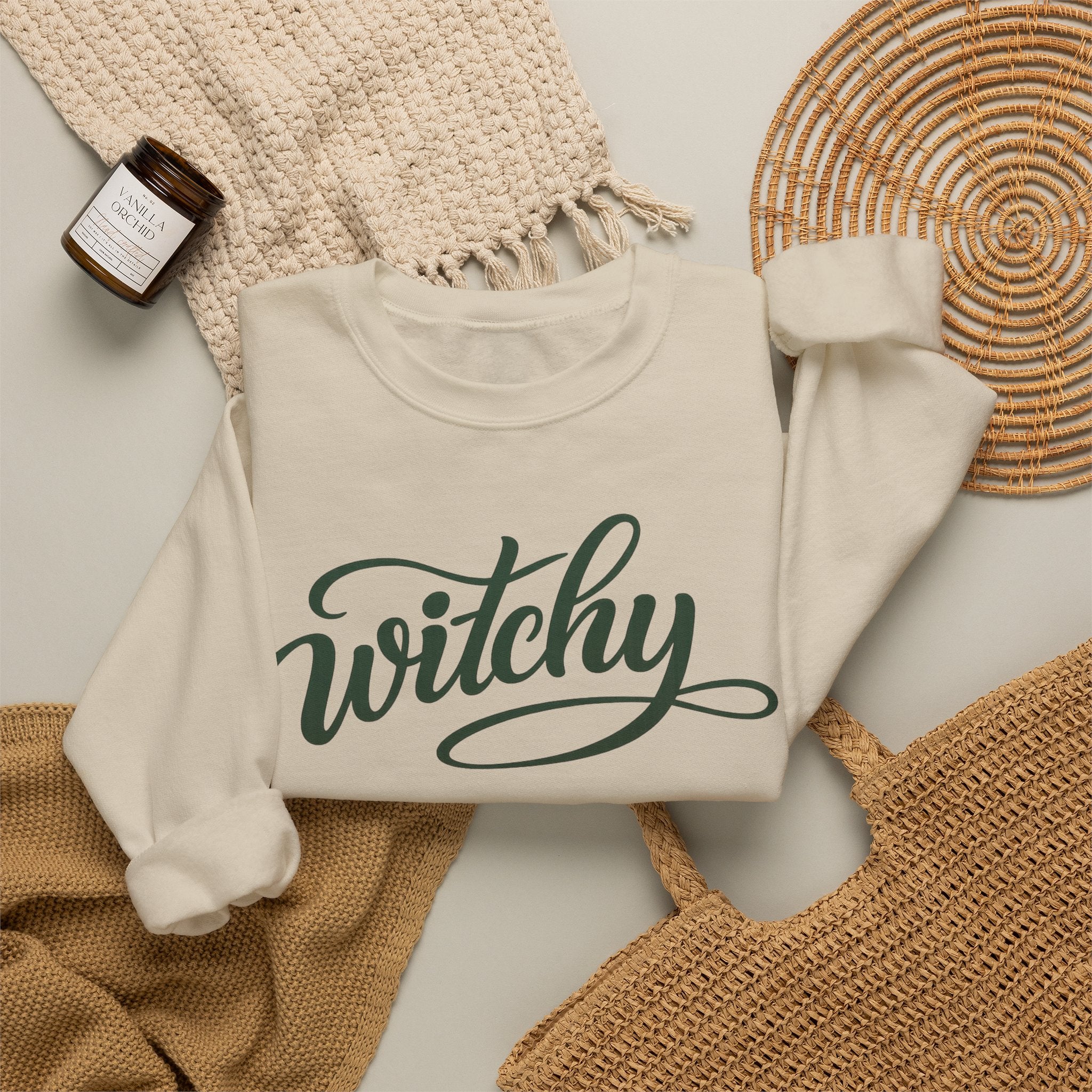 Witchy Script Crewneck Sweatshirt