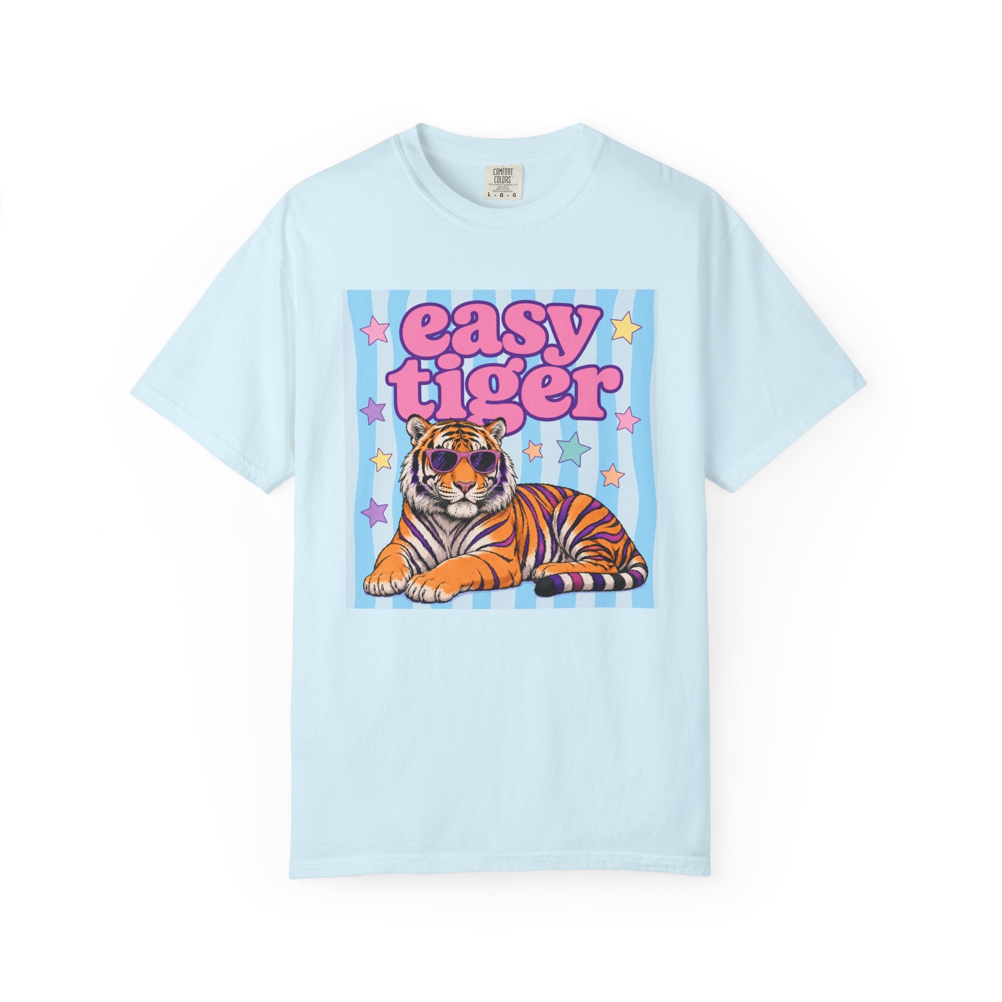 Easy Tiger Graphic T-Shirt — Retro Pastel Tiger Tee
