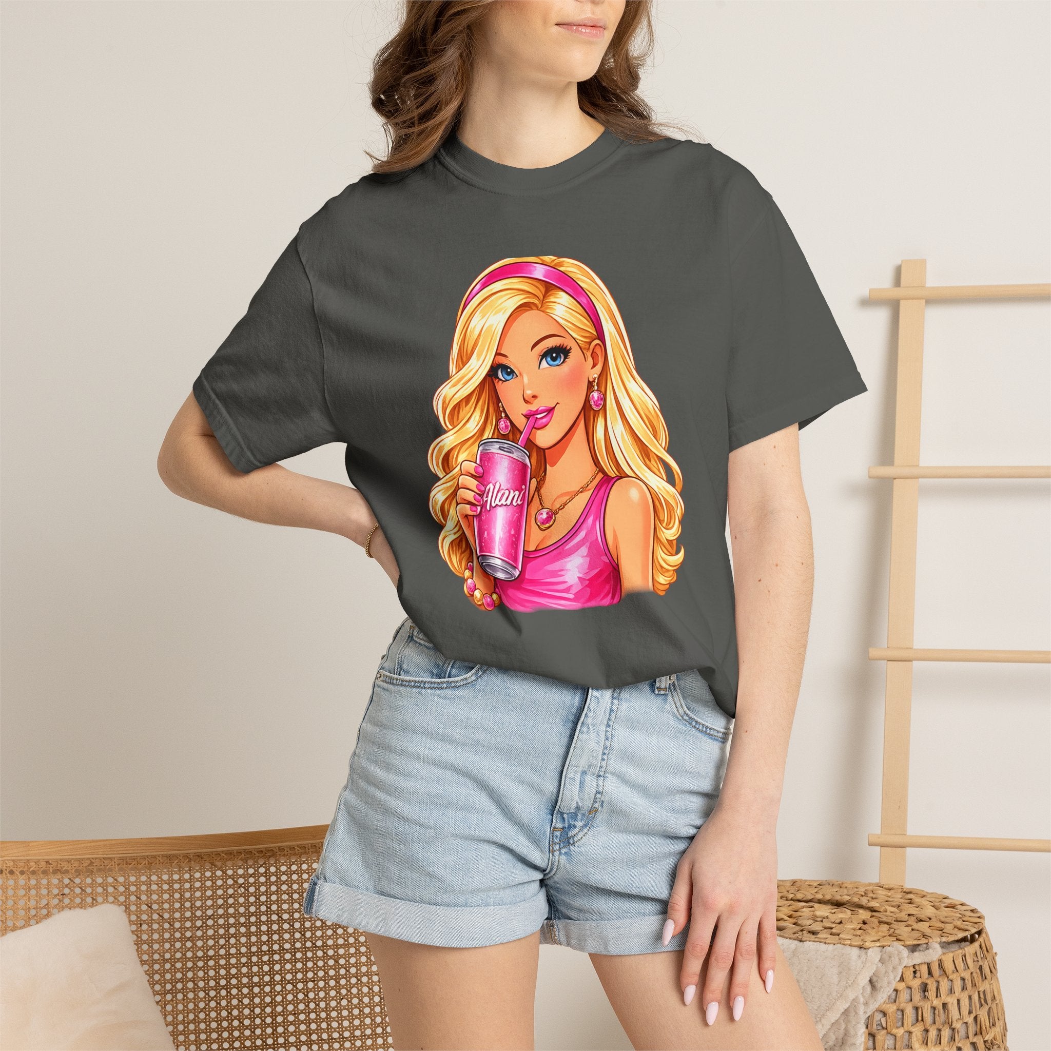 Barbie Vibes T-Shirt — Pink Cup Girl Graphic Tee