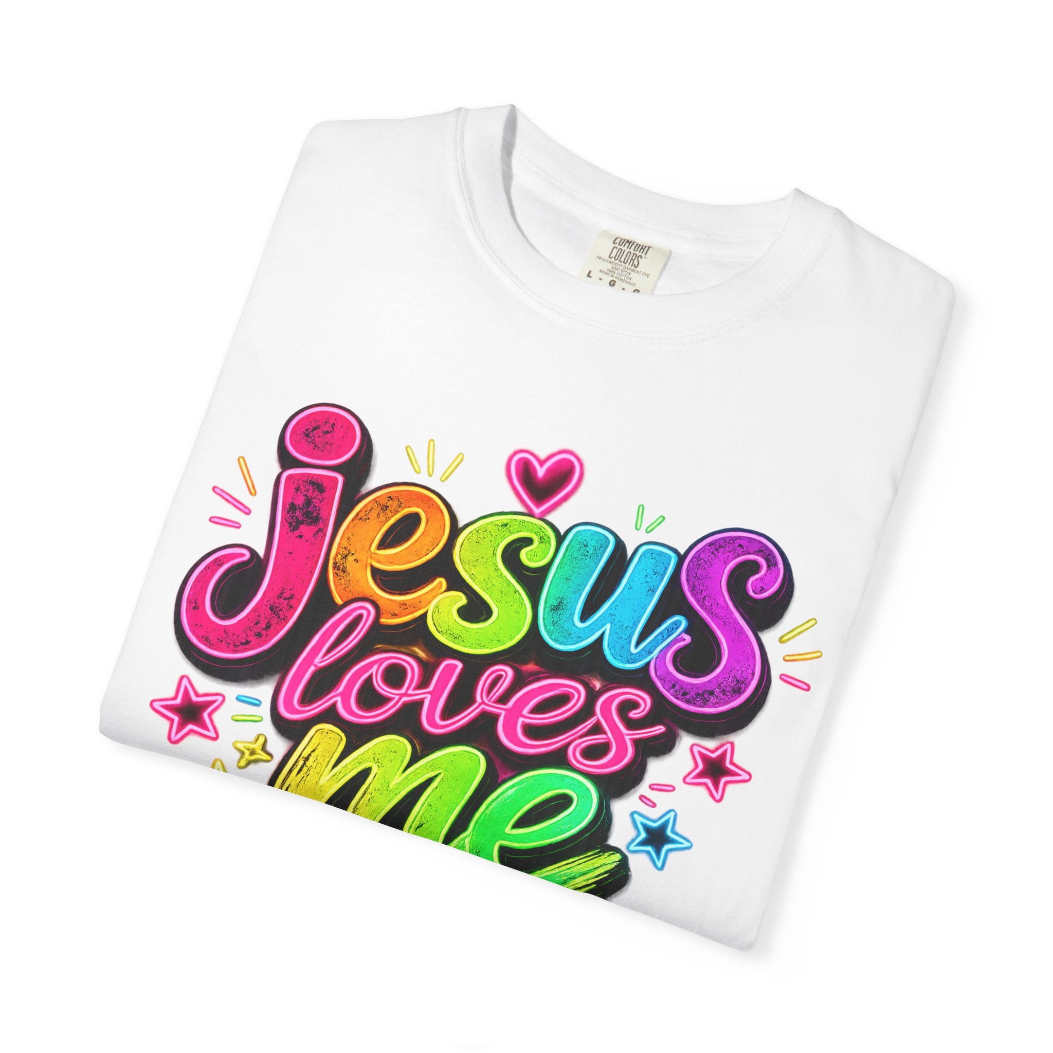 Jesus Loves Me Graphic T-Shirt — Colorful Faith Tee