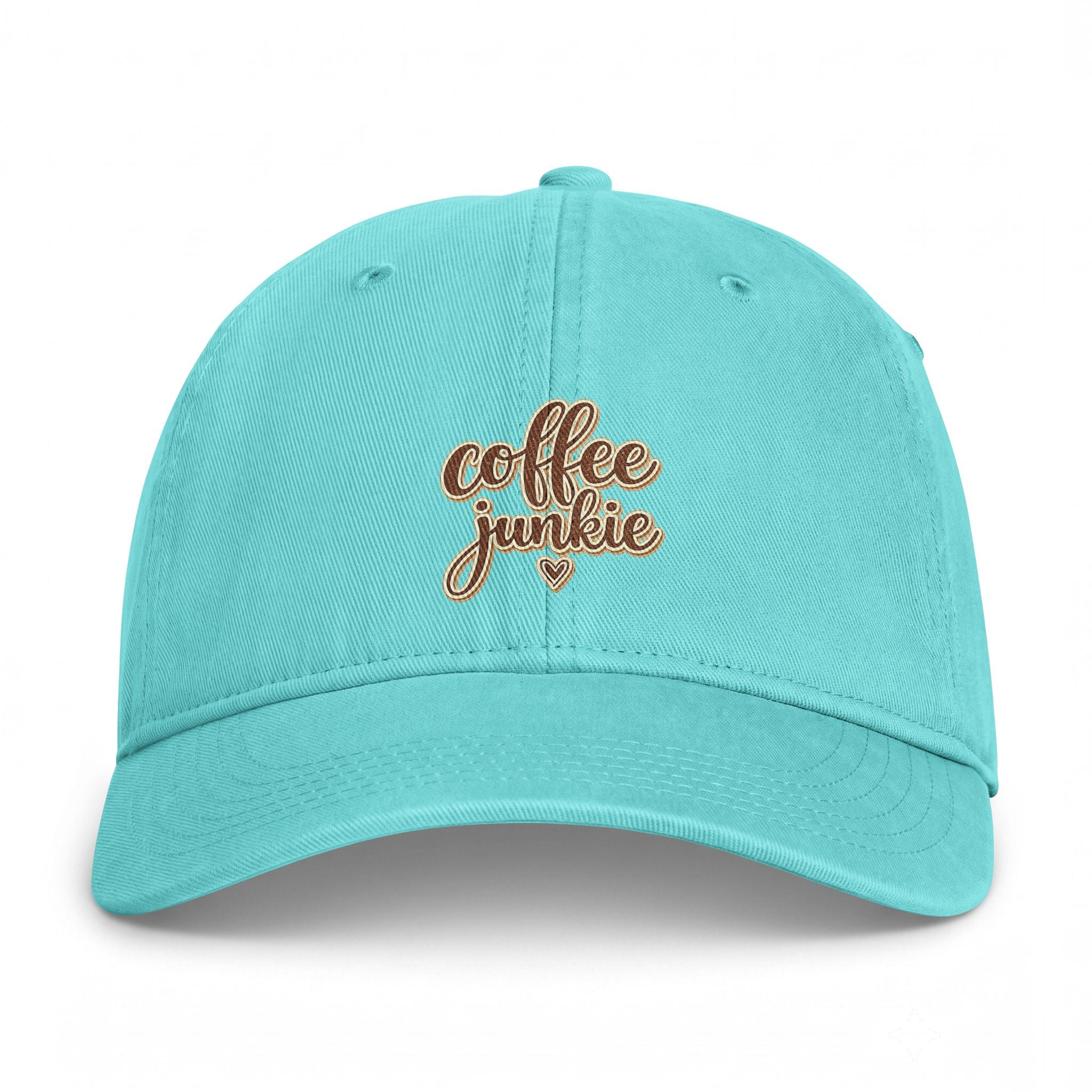 Coffee Junkie Washed Cap — Coastal Vintage Baseball Hat