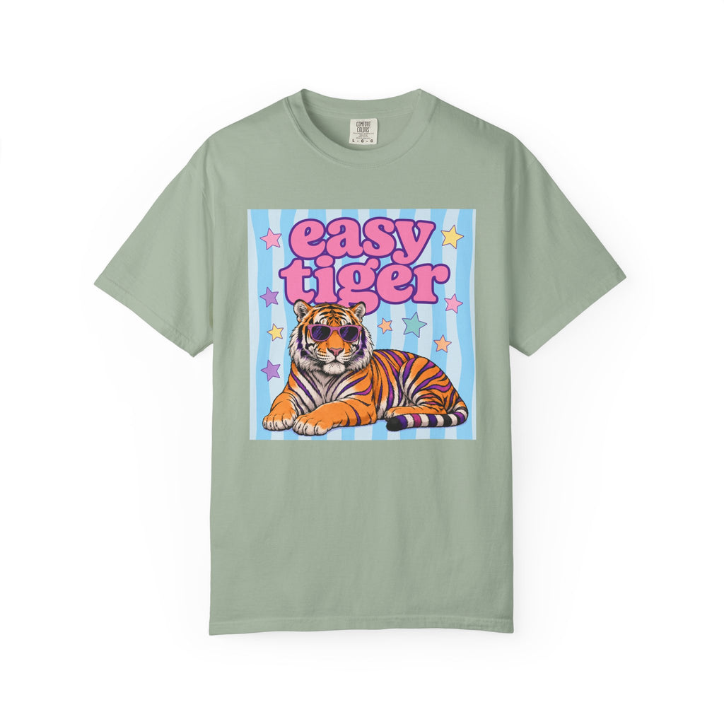 Easy Tiger Graphic T-Shirt — Retro Pastel Tiger Tee