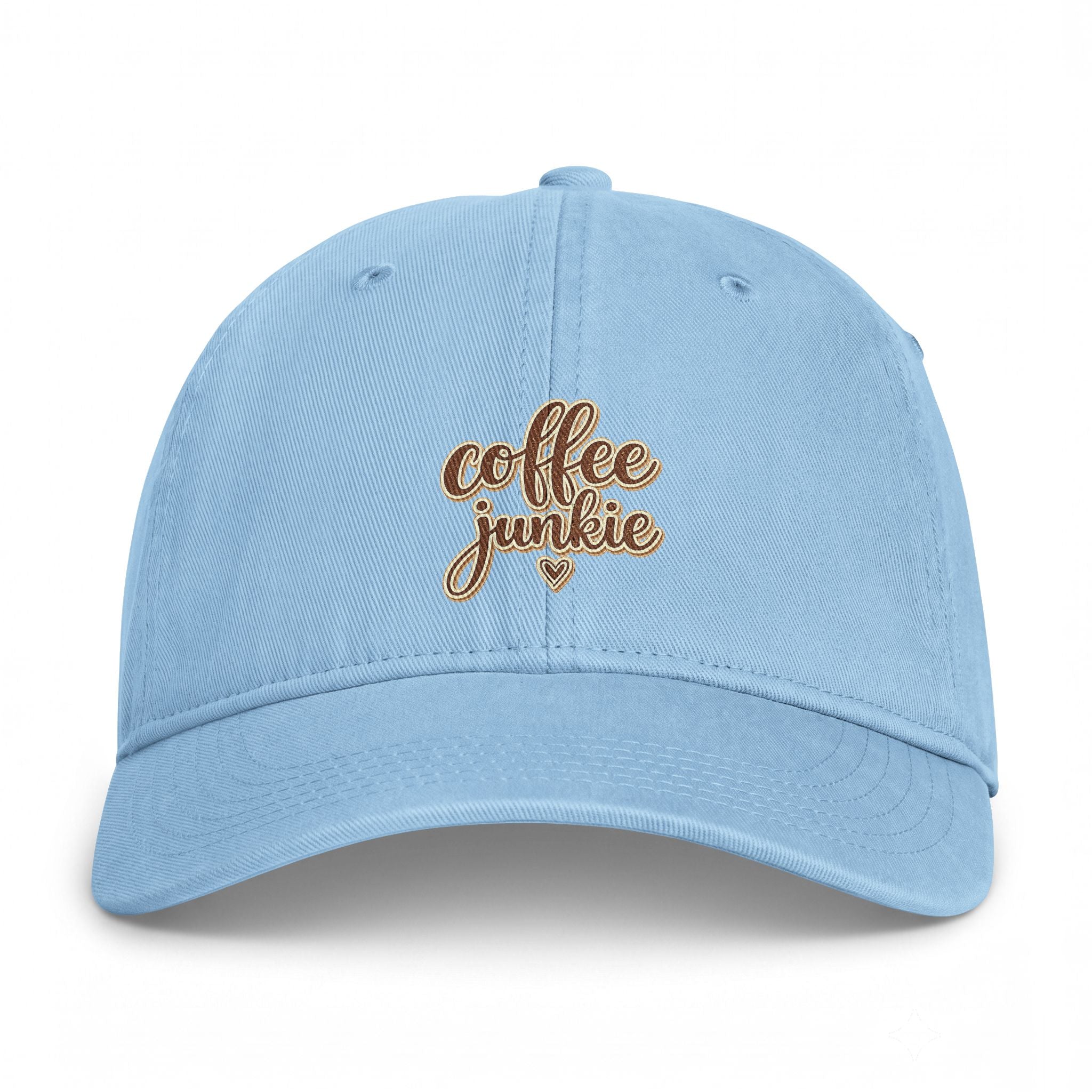 Coffee Junkie Washed Cap — Coastal Vintage Baseball Hat
