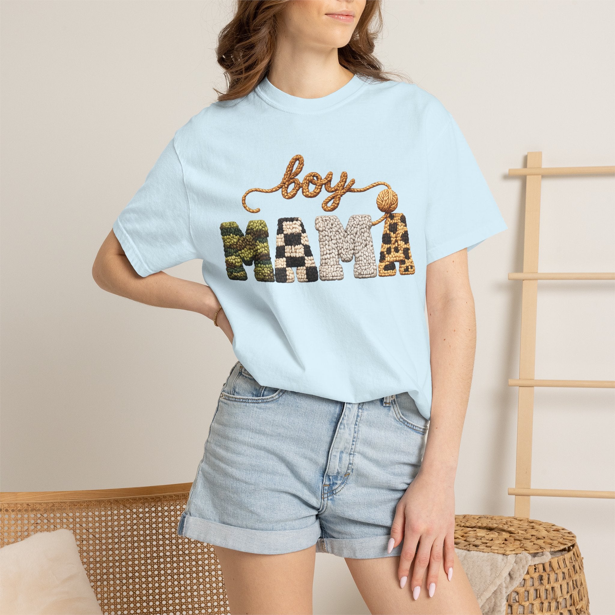 Boy Mama Graphic T-Shirt — Leopard & Camo Mom Tee