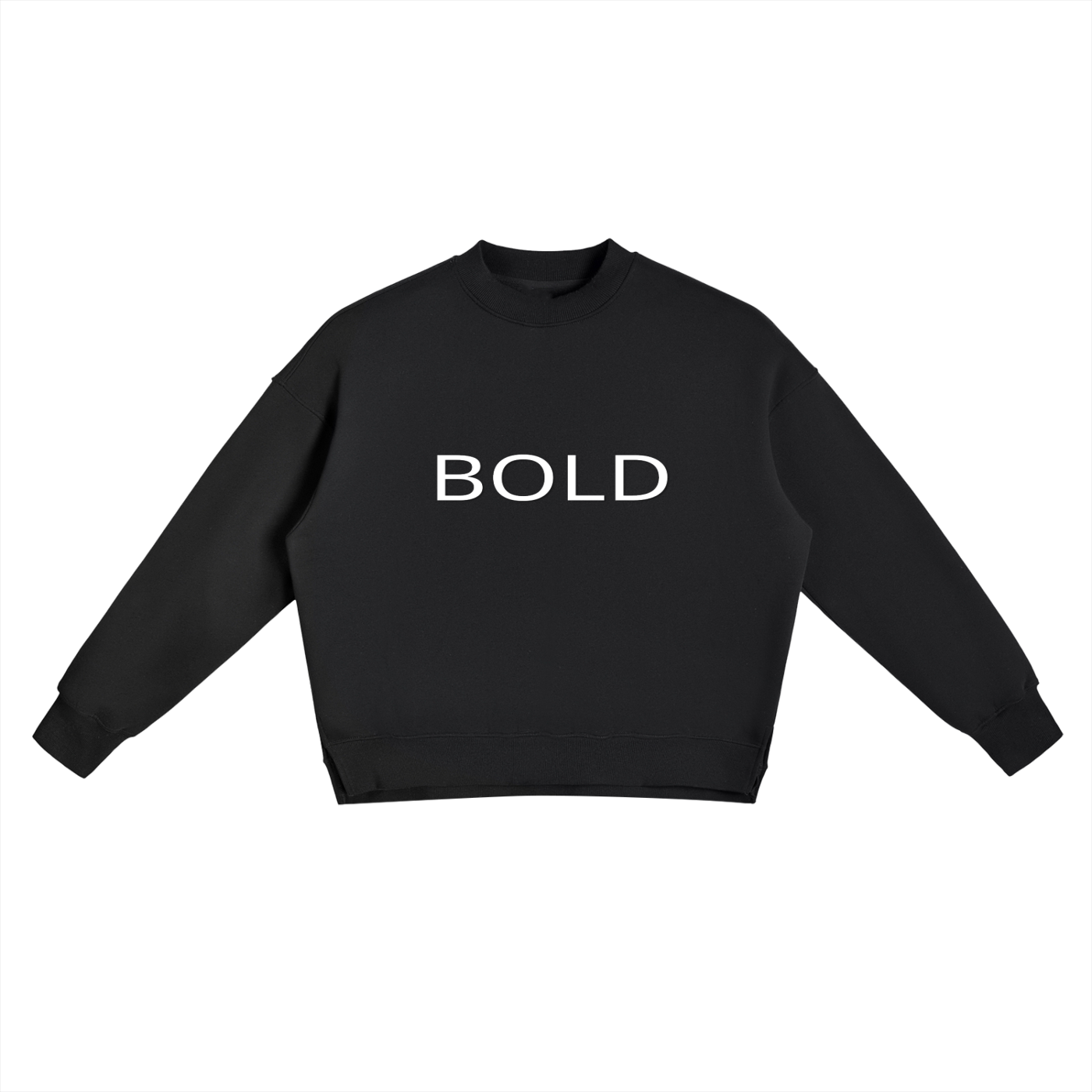 Fleece Side Slit Crewneck Sweatshirt