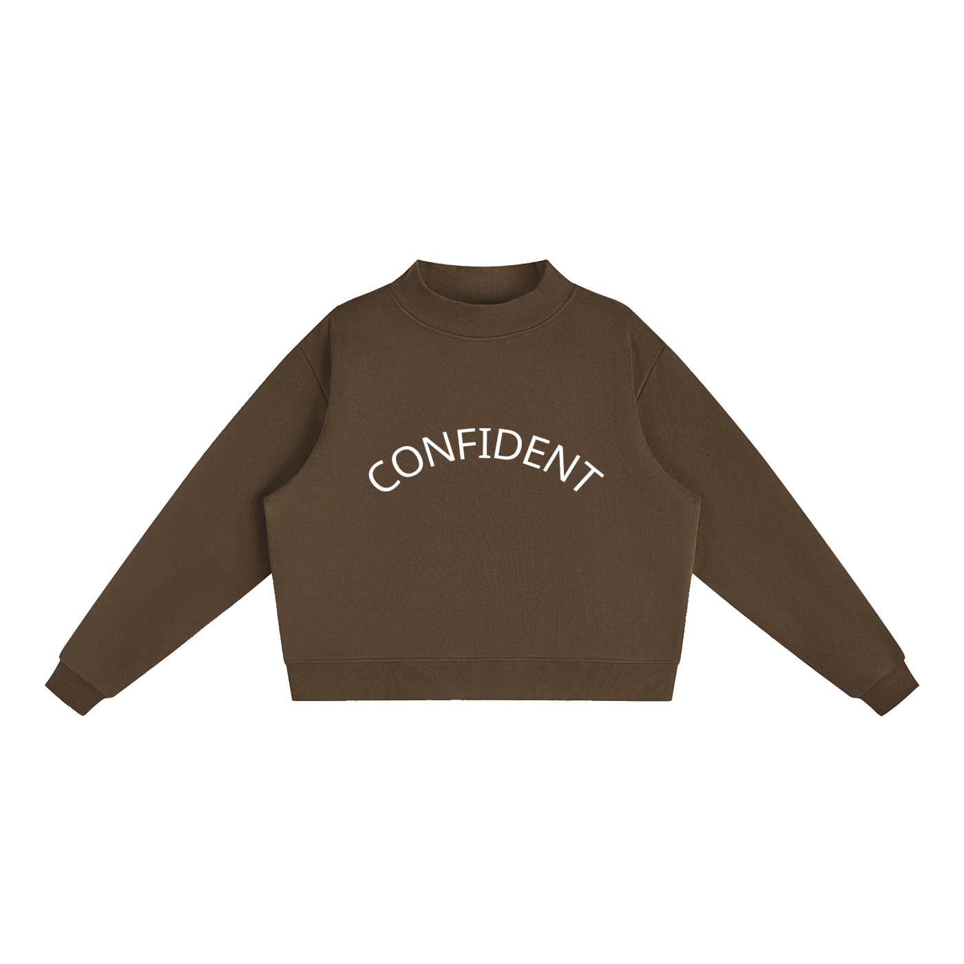 Essential Fleece Mock-Neck Crew Sweatshirt