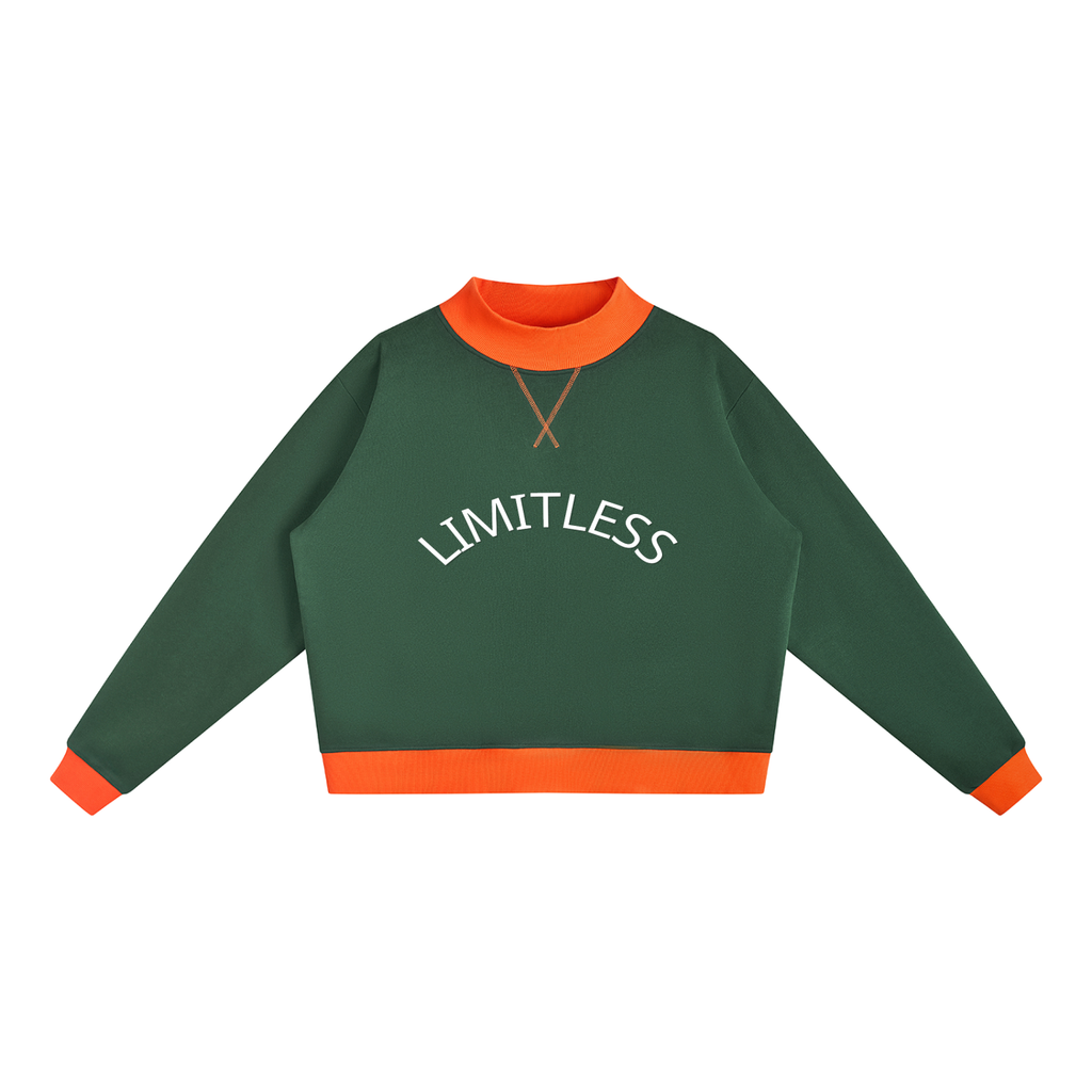 Women’s Mock Neck Crewneck Sweatshirt