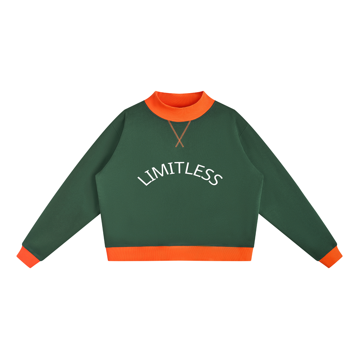 Women’s Mock Neck Crewneck Sweatshirt